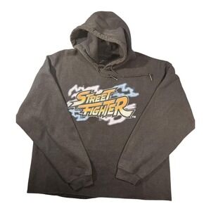 GOAT Crew Hoodie Sweatshirt Mens Large Black Street Fighter Chun-Li Graphic